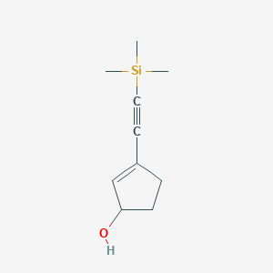 molecular formula C10H16OSi B14888594 3-((Trimethylsilyl)ethynyl)cyclopent-2-enol 