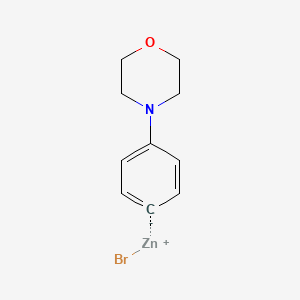 molecular formula C10H12BrNOZn B14888600 4-(Morpholin-1-yl)phenylZinc bromide 