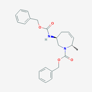 molecular formula C23H26N2O4 B14888605 (3S,7S)-Benzyl 3-(((benzyloxy)carbonyl)amino)-7-methyl-2,3,4,7-tetrahydro-1H-azepine-1-carboxylate 