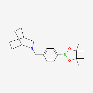 molecular formula C20H30BNO2 B14888615 2-(4-(4,4,5,5-Tetramethyl-1,3,2-dioxaborolan-2-yl)benzyl)-2-azabicyclo[2.2.2]octane 