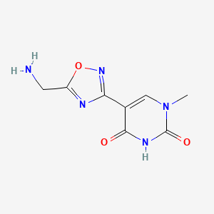 5-(5-(aminomethyl)-1,2,4-oxadiazol-3-yl)-1-methylpyrimidine-2,4(1H,3H)-dione