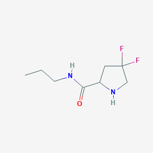 molecular formula C8H14F2N2O B1488866 4,4-difluoro-N-propylpyrrolidine-2-carboxamide CAS No. 1849569-85-2