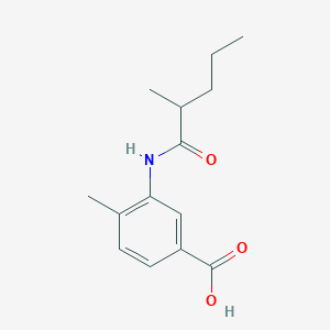 molecular formula C14H19NO3 B14888660 4-Methyl-3-[(2-methylpentanoyl)amino]benzoic acid 