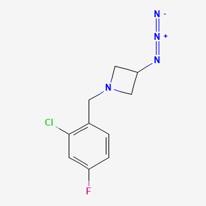 molecular formula C10H10ClFN4 B1488869 3-Azido-1-(2-chloro-4-fluorobenzyl)azetidine CAS No. 2098076-95-8