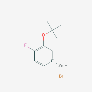 molecular formula C10H12BrFOZn B14888716 (3-t-Butoxy-4-fluorophenyl)Zinc bromide 