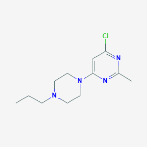 molecular formula C12H19ClN4 B1488873 4-氯-2-甲基-6-(4-丙基哌嗪-1-基)嘧啶 CAS No. 1484652-28-9