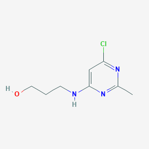 molecular formula C8H12ClN3O B1488874 3-[(6-Chloro-2-methylpyrimidin-4-yl)amino]propan-1-ol CAS No. 1247941-25-8