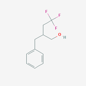 molecular formula C11H13F3O B14888764 2-Benzyl-4,4,4-trifluorobutan-1-ol 