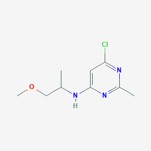 molecular formula C9H14ClN3O B1488879 6-氯-N-(1-甲氧基丙烷-2-基)-2-甲基嘧啶-4-胺 CAS No. 1249929-76-7