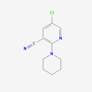 molecular formula C11H12ClN3 B14888791 5-Chloro-2-(piperidin-1-yl)nicotinonitrile 