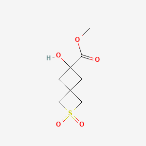 molecular formula C8H12O5S B14888798 Methyl 6-hydroxy-2-thiaspiro[3.3]heptane-6-carboxylate 2,2-dioxide 