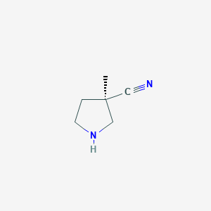 molecular formula C6H10N2 B14888799 (R)-3-Methylpyrrolidine-3-carbonitrile 