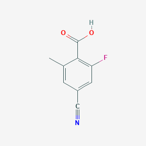 molecular formula C9H6FNO2 B14888806 4-Cyano-2-fluoro-6-methylbenzoic acid 