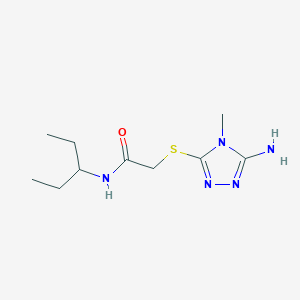 molecular formula C10H19N5OS B14888808 2-((5-Amino-4-methyl-4h-1,2,4-triazol-3-yl)thio)-N-(pentan-3-yl)acetamide 