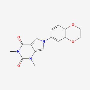 molecular formula C16H15N3O4 B14888816 6-(2,3-Dihydro-1,4-benzodioxin-6-yl)-1,3-dimethylpyrrolo[3,4-d]pyrimidine-2,4-dione 