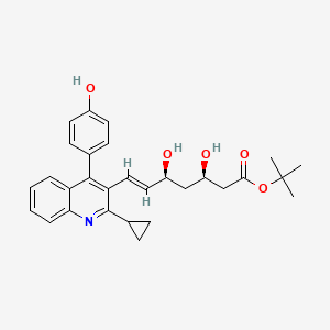 tert-Butyl (3R,5S,E)-7-(2-cyclopropyl-4-(4-hydroxyphenyl)quinolin-3-yl)-3,5-dihydroxyhept-6-enoate