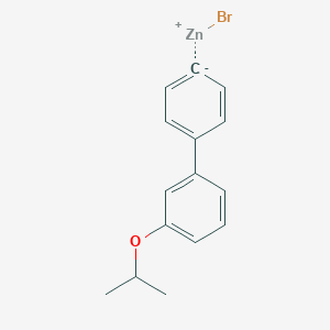 molecular formula C15H15BrOZn B14888830 4-(3-i-Propoxyphenyl)phenylZinc bromide 