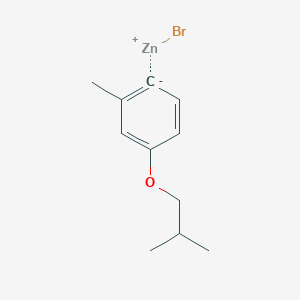 molecular formula C11H15BrOZn B14888834 4-i-Butyloxy-2-methylphenylZinc bromide 