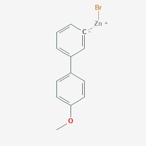 molecular formula C13H11BrOZn B14888845 3-(4-Methoxyphenyl)phenylZinc bromide 