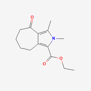 Ethyl 2,3-dimethyl-4-oxo-2,4,5,6,7,8-hexahydrocyclohepta[c]pyrrole-1-carboxylate