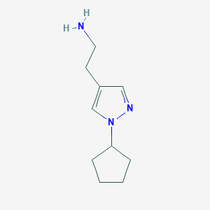 molecular formula C10H17N3 B1488889 2-(1-cyclopentyl-1H-pyrazol-4-yl)ethan-1-amine CAS No. 1339072-55-7