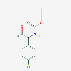 molecular formula C13H16ClNO3 B14888894 (R)-tert-Butyl (1-(4-chlorophenyl)-2-oxoethyl)carbamate 