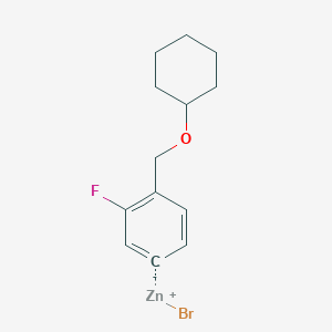 4-[(Cyclohexyloxy)methyl]-3-fluorophenylZinc bromide