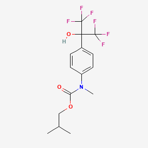 molecular formula C15H17F6NO3 B14888913 Isobutyl 4-(1,1,1,3,3,3-hexafluoro-2-hydroxypropan-2-yl)phenyl(methyl)carbamate 