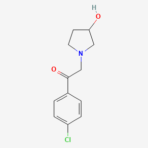 molecular formula C12H14ClNO2 B1488893 1-(4-Chlorophenyl)-2-(3-hydroxypyrrolidin-1-yl)ethan-1-one CAS No. 1342456-93-2