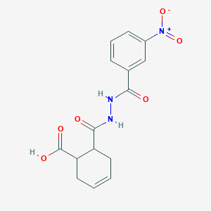 6-({2-[(3-Nitrophenyl)carbonyl]hydrazinyl}carbonyl)cyclohex-3-ene-1-carboxylic acid