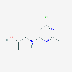 molecular formula C8H12ClN3O B1488896 1-[(6-Chloro-2-methylpyrimidin-4-yl)amino]propan-2-ol CAS No. 1248327-19-6