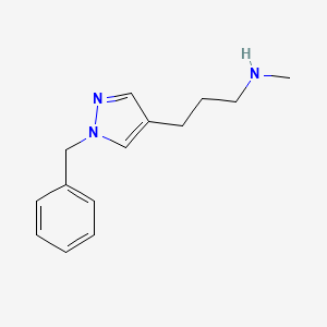 molecular formula C14H19N3 B1488899 [3-(1-benzyl-1H-pyrazol-4-yl)propyl](methyl)amine CAS No. 1481591-54-1