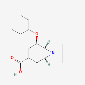 molecular formula C16H27NO3 B14888994 (1R,5R,6R)-7-(tert-Butyl)-5-(pentan-3-yloxy)-7-azabicyclo[4.1.0]hept-3-ene-3-carboxylic Acid (Oseltamivir Impurity pound(c) 