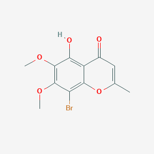 molecular formula C12H11BrO5 B14889003 8-bromo-5-hydroxy-6,7-dimethoxy-2-methyl-4H-chromen-4-one 