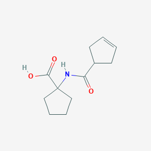 molecular formula C12H17NO3 B14889014 1-(Cyclopent-3-ene-1-carboxamido)cyclopentane-1-carboxylic acid 