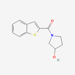 molecular formula C13H13NO2S B1488902 1-(1-Benzothiophene-2-carbonyl)pyrrolidin-3-ol CAS No. 1498112-55-2