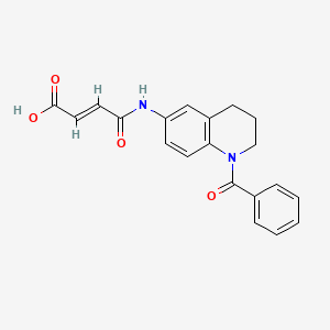 molecular formula C20H18N2O4 B14889035 (2E)-4-oxo-4-{[1-(phenylcarbonyl)-1,2,3,4-tetrahydroquinolin-6-yl]amino}but-2-enoic acid 