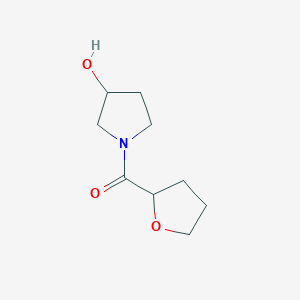 molecular formula C9H15NO3 B1488905 1-(Oxolane-2-carbonyl)pyrrolidin-3-ol CAS No. 1343206-54-1