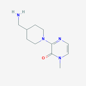 molecular formula C11H18N4O B1488906 3-(4-(aminomethyl)piperidin-1-yl)-1-methylpyrazin-2(1H)-one CAS No. 1340231-41-5