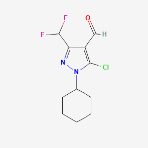 5-Chloro-1-cyclohexyl-3-(difluoromethyl)-1H-pyrazole-4-carbaldehyde