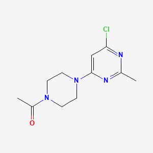 molecular formula C11H15ClN4O B1488911 1-(4-(6-Chloro-2-methylpyrimidin-4-yl)piperazin-1-yl)ethan-1-one CAS No. 1284390-67-5