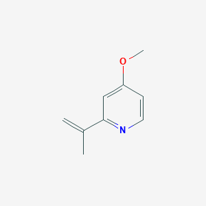 molecular formula C9H11NO B14889136 4-Methoxy-2-(prop-1-en-2-yl)pyridine 