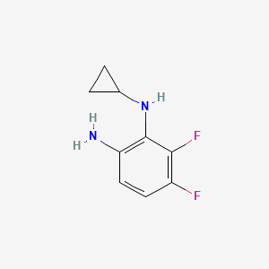molecular formula C9H10F2N2 B1488915 1-N-Cyclopropyl-5,6-difluorobenzene-1,2-diamine CAS No. 1250040-72-2