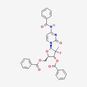 (2S,3R,4R,5R)-5-(4-Benzamido-2-oxopyrimidin-1(2H)-yl)-2-((benzoyloxy)methyl)-4-fluoro-4-methyltetrahydrofuran-3-yl benzoate