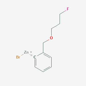 molecular formula C10H12BrFOZn B14889163 2-[(3'-Fluoropropoxy)methyl]phenylZinc bromide 