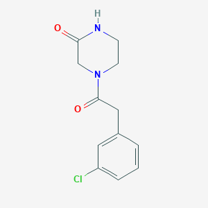 molecular formula C12H13ClN2O2 B14889183 4-(2-(3-Chlorophenyl)acetyl)piperazin-2-one 