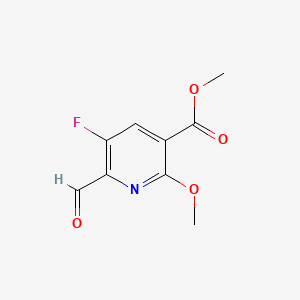 molecular formula C9H8FNO4 B14889189 Methyl 5-fluoro-6-formyl-2-methoxynicotinate 