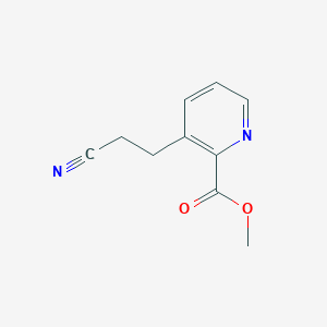 molecular formula C10H10N2O2 B14889195 Methyl 3-(2-cyanoethyl)picolinate 