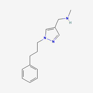 molecular formula C14H19N3 B1488920 methyl({[1-(3-phenylpropyl)-1H-pyrazol-4-yl]methyl})amine CAS No. 1462415-54-8