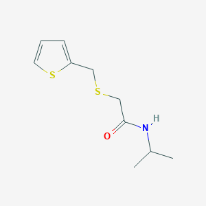 molecular formula C10H15NOS2 B14889203 n-Isopropyl-2-((thiophen-2-ylmethyl)thio)acetamide 